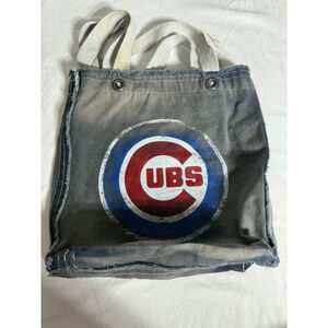 Women's Unbranded Cubs Logo Gray Red Canvas Tote Bag One Size